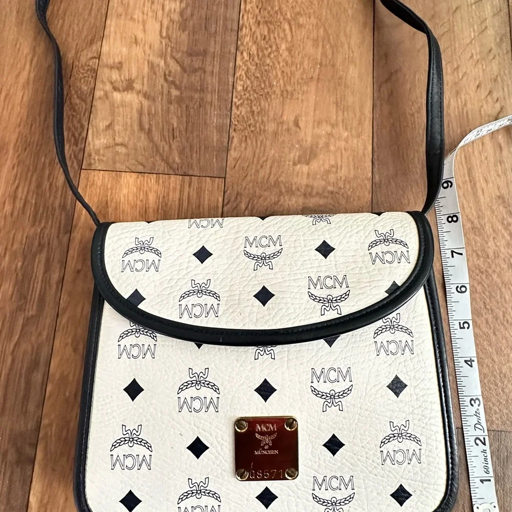 MCM Black and White Crossbody Bag - Picture 4 of 7